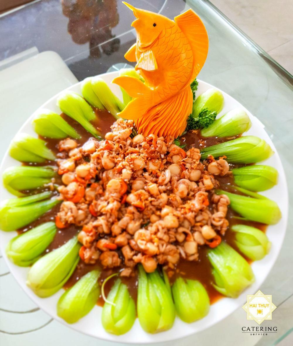 Món Cải thìa sốt sò điệp